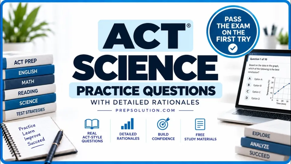ACT Practice Questions | Science Explained with detailed rationales
